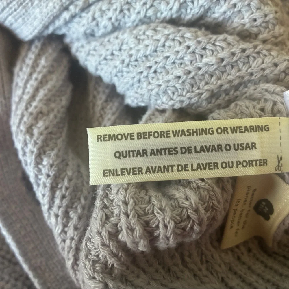 Madewell Brenville Crop Cardigan Light Purple Gray Women's Sweater Size S